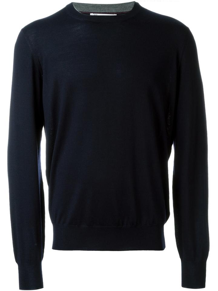 Brunello Cucinelli Crew Neck Sweater - Blue