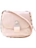 Mm6 Maison Margiela - Studded Trim Shoulder Bag - Women - Leather/polyester - One Size, Pink/purple, Leather/polyester
