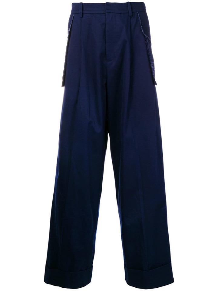 Charles Jeffrey Loverboy Wide Leg Trousers - Blue