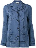 Valentino - Swallow Metamorphosis Pyjama Top - Women - Silk - L, Blue, Silk