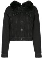 Unravel Project Chopped Reverse Denim Jacket - Black