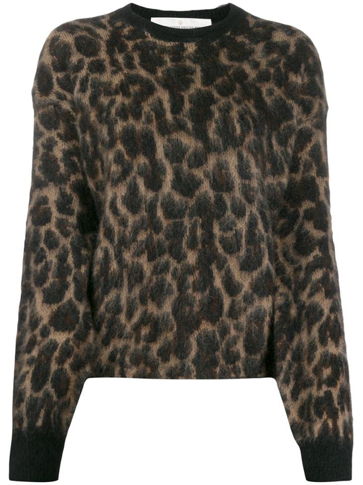 Golden Goose Leopard Print Jumper - Brown