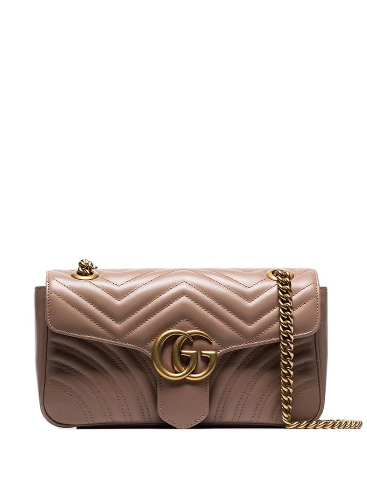 Gucci Marmont Quilted Shoulder Bag - Neutrals