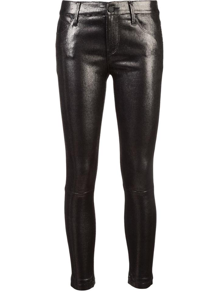 Rta Coated Skinny Trousers - Black