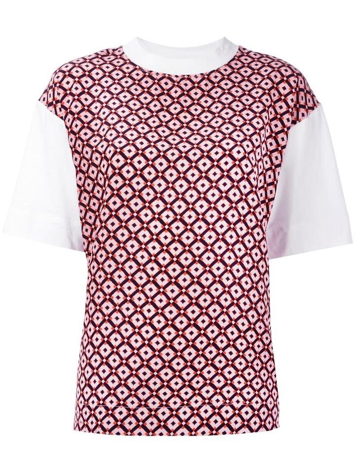 Marni Tracery Print T-shirt, Women's, Size: 38, White, Cotton/silk