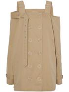Burberry Cotton Gabardine Deconstructed Trench Dress - Brown