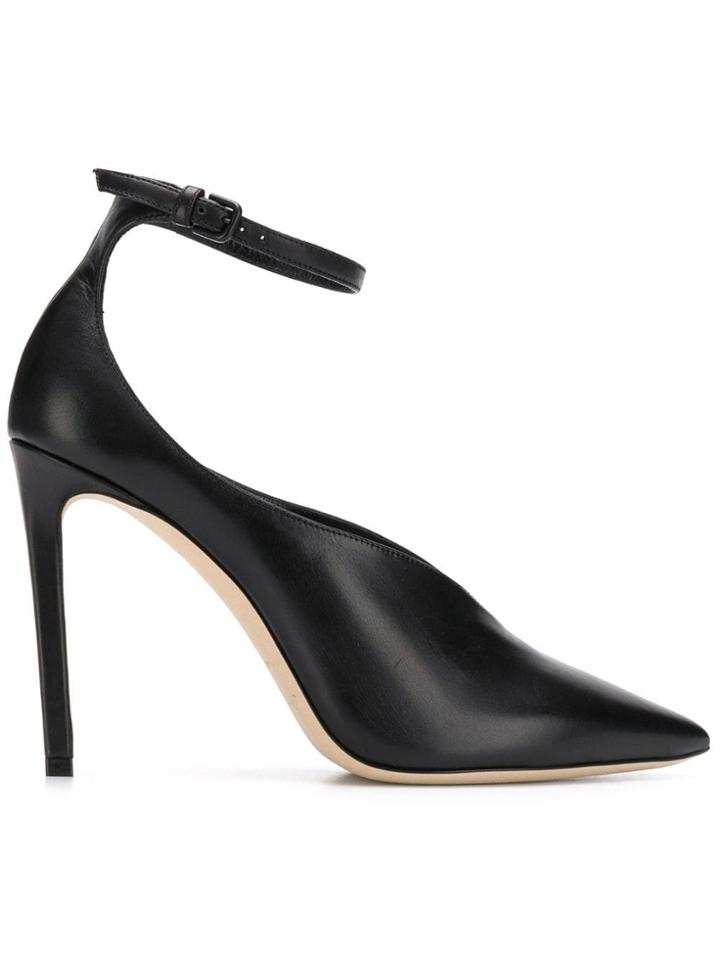 Jimmy Choo Jimmy Choo Sonia100clf Black Furs & Skins->leather