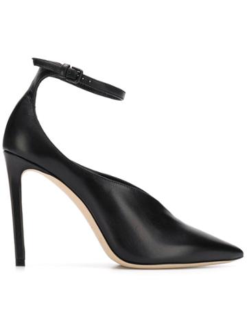 Jimmy Choo Jimmy Choo Sonia100clf Black Furs & Skins->leather