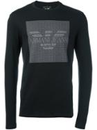Armani Jeans Logo Print Sweatshirt, Men's, Size: Xl, Black, Cotton