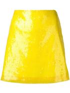 Alberta Ferretti Yellow Sequin Skirt