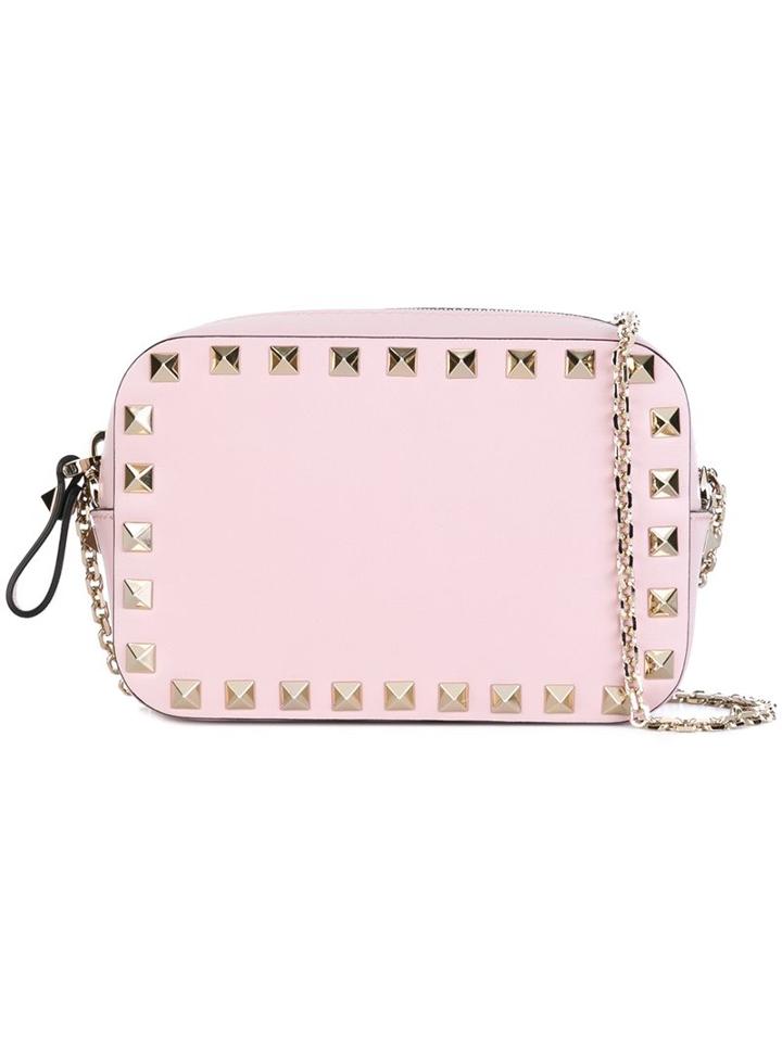 Valentino Micro 'rockstud' Shoulder Bag, Women's, Pink/purple