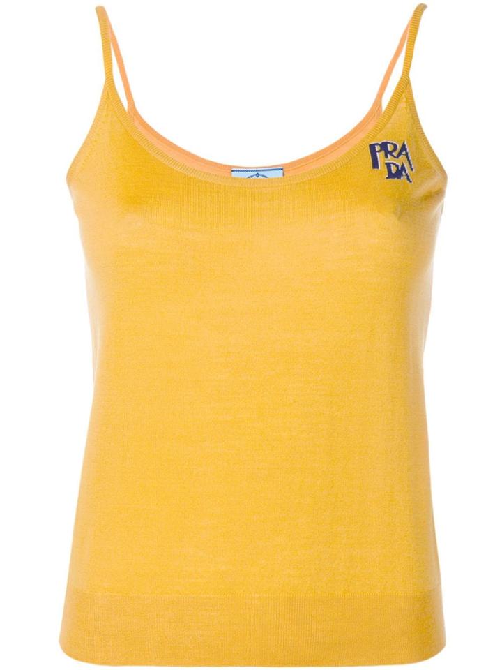 Prada Intarsia Knit Top - Yellow