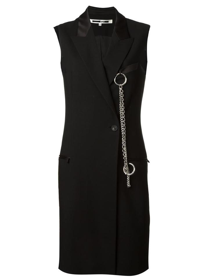 Mcq Alexander Mcqueen Chain Detail Sleeveless Coat