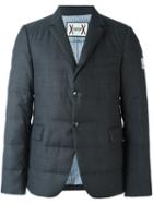 Moncler Gamme Bleu Two Button Jacket, Men's, Size: 2, Grey, Cotton/feather Down/cupro/wool