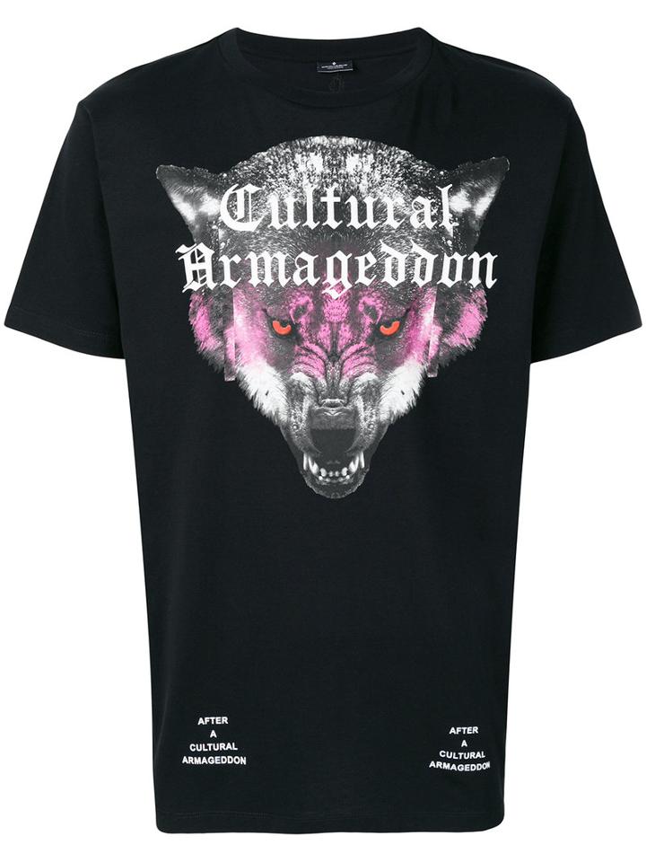 Marcelo Burlon County Of Milan - Huapi T-shirt - Men - Cotton/polyester - Xs, Black, Cotton/polyester