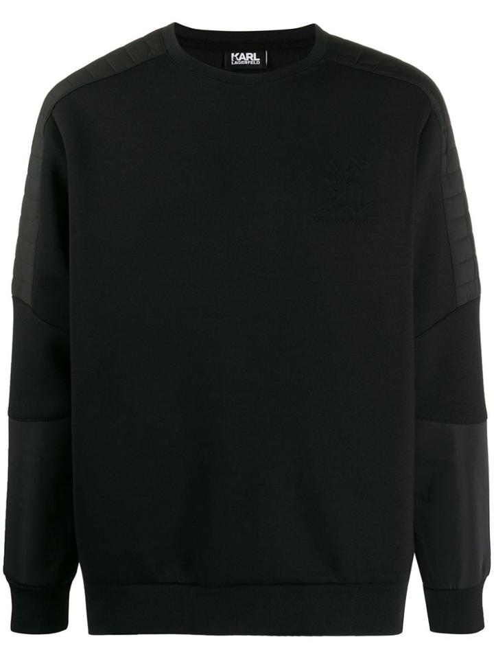 Karl Lagerfeld Embossed Logo Sweater - Black