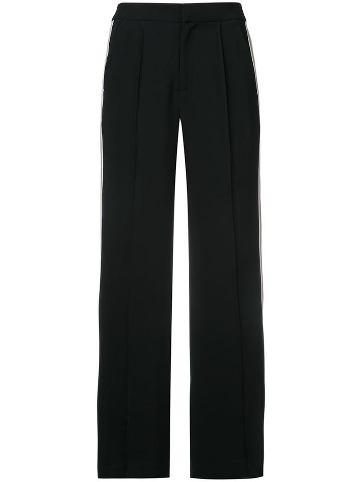 Guild Prime - Flared Sports Stripe Trousers - Women - Polyester - 34, Black, Polyester