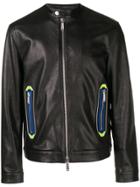 Dsquared2 Biker Details Leather Jacket - Black