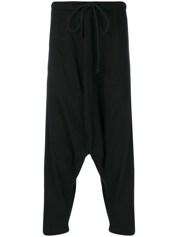 Lost & Found Rooms - Soft Over Drop-crotch Trousers - Men - Cotton - Xs, Black, Cotton
