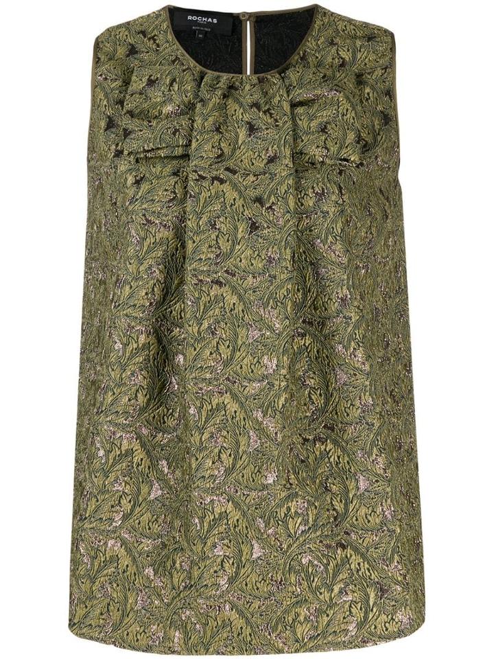 Rochas Jacquard Print Top - Green
