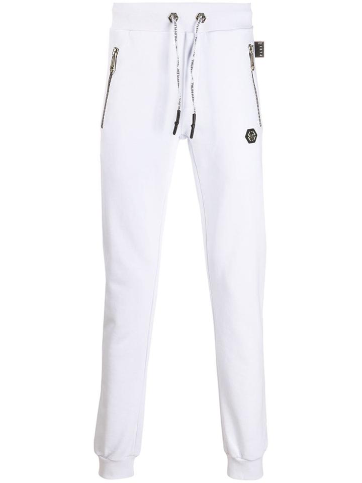 Philipp Plein Logo Patch Track Pants - White