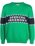 Opening Ceremony Logo Stripe Sweater - Green