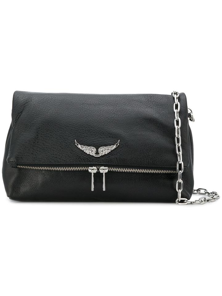 Zadig & Voltaire Zadig & Voltaire Pwgab2007f Noir Furs & Skins->calf
