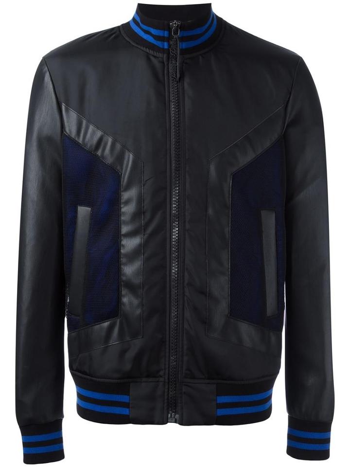 Philipp Plein 'centaru' Bomber Jacket, Men's, Size: Xl, Black, Polyester/polyurethane/nylon