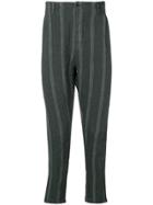 Transit Striped Tapered Trousers - Grey
