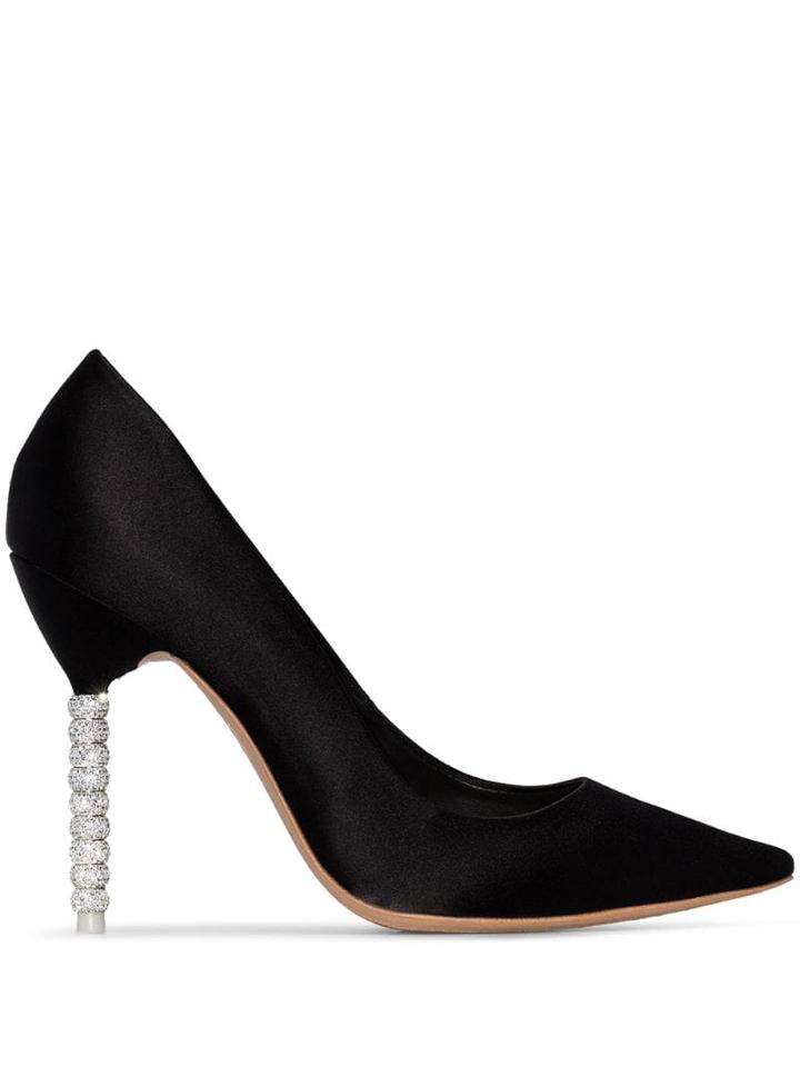 Sophia Webster Black Coco Crystal 110 Silk Pumps