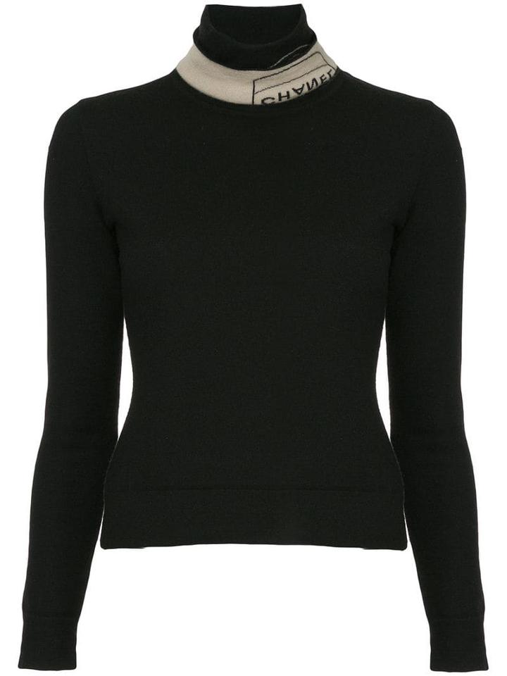 Chanel Pre-owned Branded Turtle Neck Jumper - Black