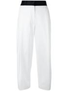 Alberto Biani - High-waisted Trousers - Women - Cotton - 42, White, Cotton