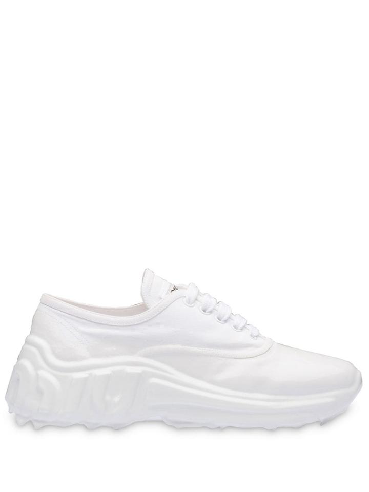Miu Miu Paint-effect Sneakers - White