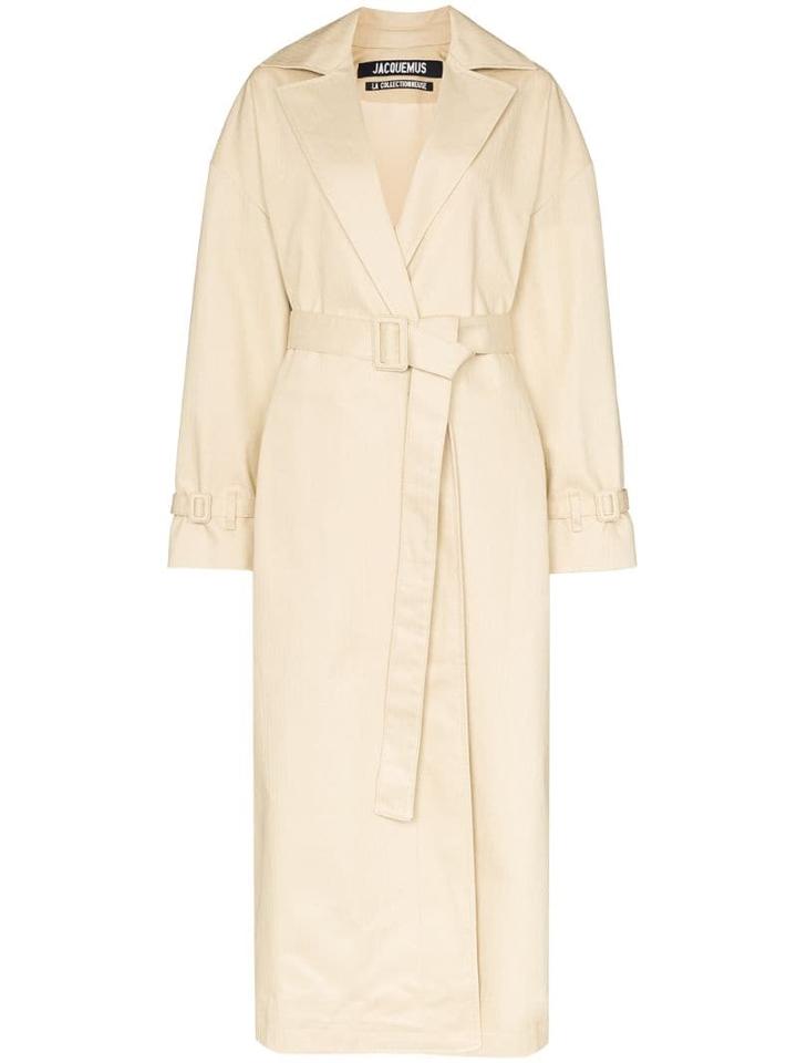 Jacquemus Single-breasted Cotton Trench Coat - Neutrals