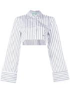 Off-white Cropped Striped Shirt
