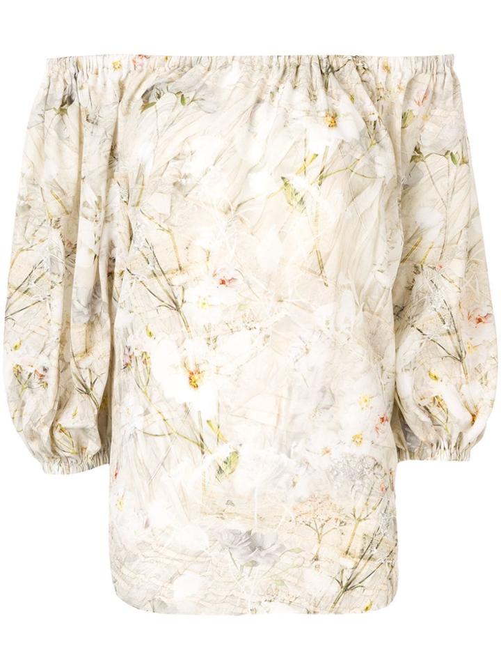 Alexander Mcqueen Off Shoulder Blouse - Neutrals
