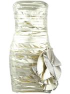 Faith Connexion Strapless Mini Dress, Women's, Size: 34, Grey, Polyamide/metallized Polyester/polyester/viscose