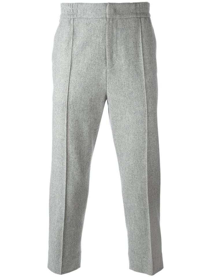 System Homme Slim-fit Trousers, Men's, Size: Large, Grey, Nylon/polyurethane/cashmere/wool