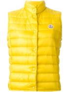 Moncler 'liane' Padded Gilet, Women's, Size: 1, Yellow/orange, Polyamide/feather Down