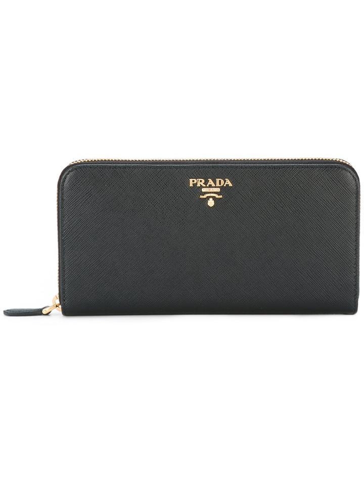 Prada Continental Wallet - Black