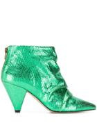 Marc Ellis Metallic Ankle Boots - Green