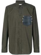 Givenchy - Checked Button-down Shirt - Men - Cotton/calf Leather - 41, Green, Cotton/calf Leather