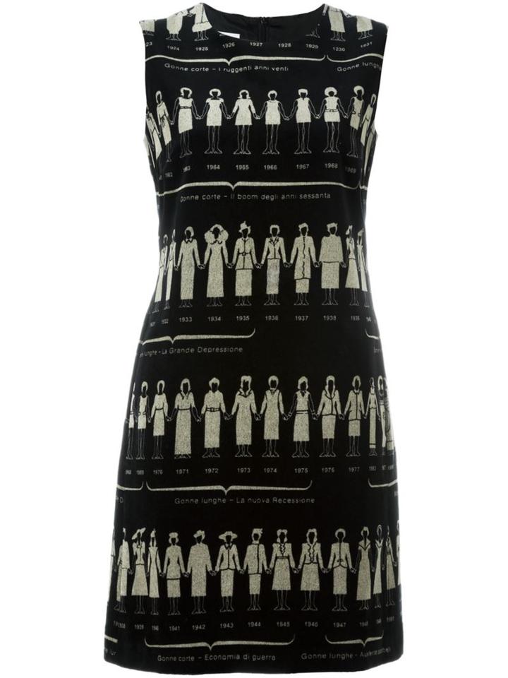 Moschino Vintage Velvet Print Dress
