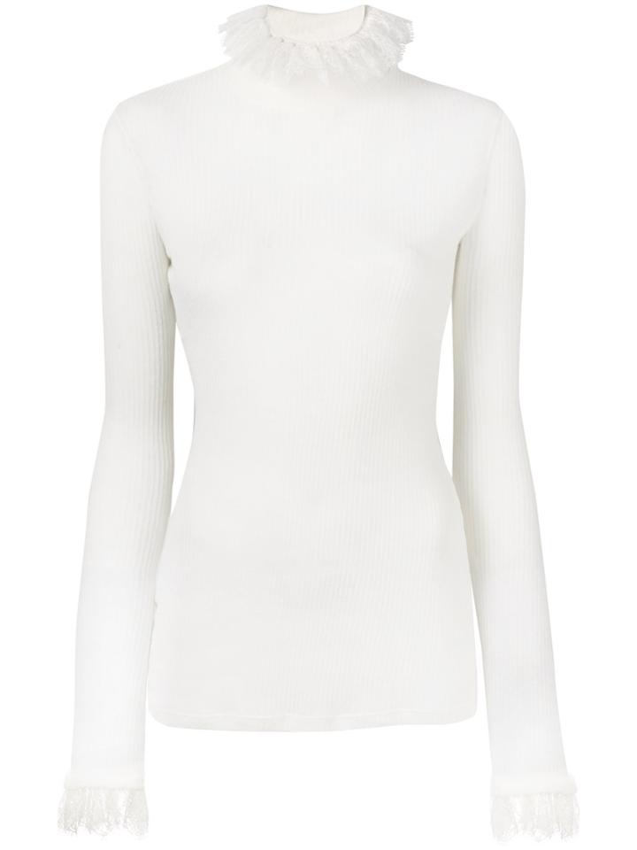 Philosophy Di Lorenzo Serafini Lace Halter Neck Shirt - White