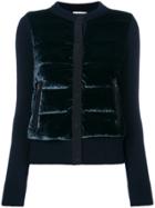 Moncler Velvet Padded Front Jacket - Blue