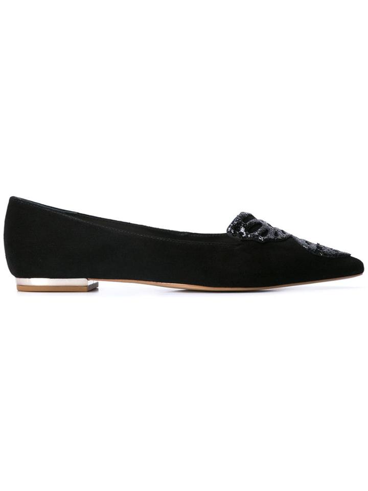 Sophia Webster Glitter Detailed Ballerina Shoes - Black