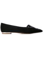 Sophia Webster Glitter Detailed Ballerina Shoes - Black