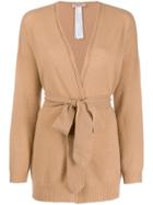 Twin-set Belted Wrap Cardigan - Brown