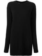 Andrea Ya'aqov Crew Neck Jumper, Women's, Size: Small, Black, Virgin Wool/cashmere