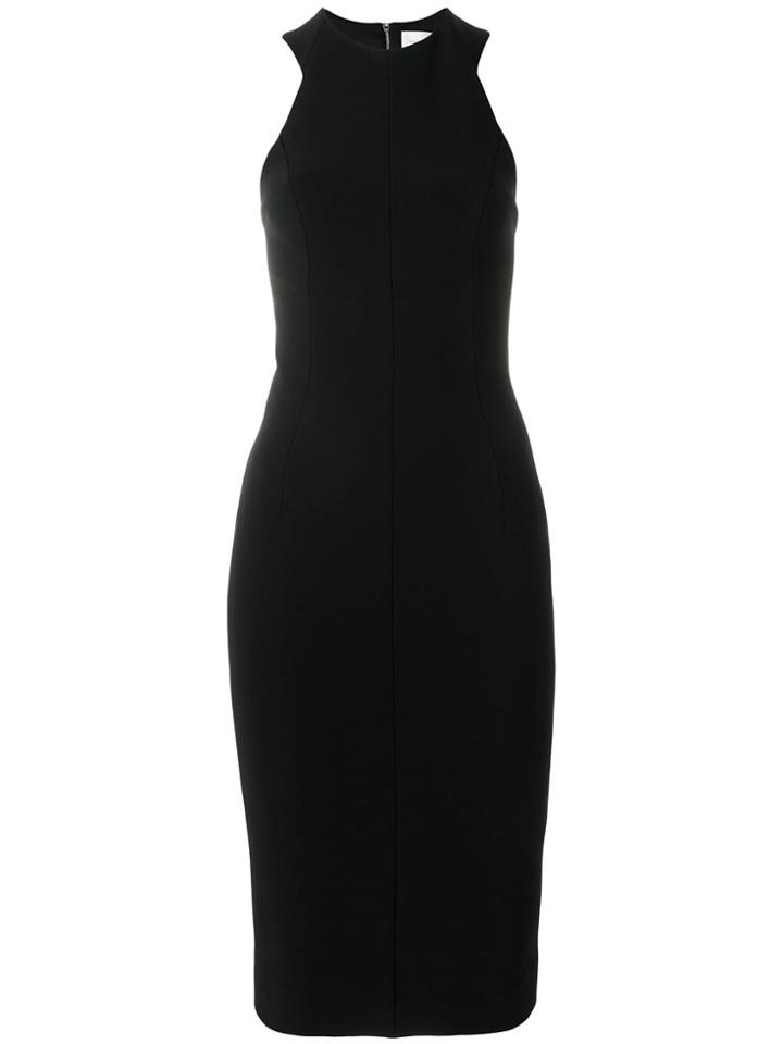 Victoria Beckham Fitted Rear-zip Dress - Black